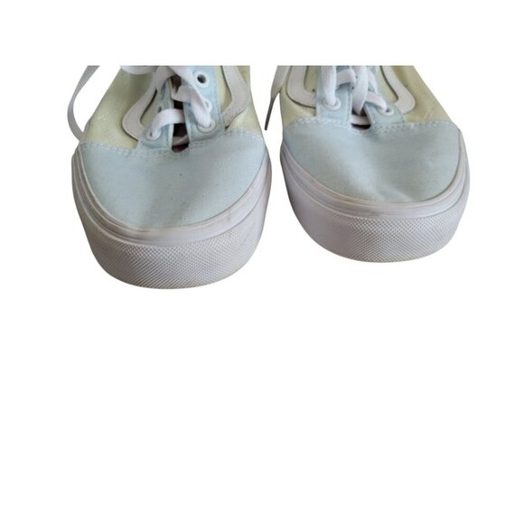 Women's Men's Vans Canvas Sneakers Shoes Green Yellow Pastel 10.5 Men 12 Womens - Picture 5 of 8